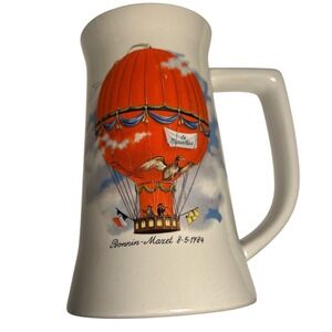 Ceramarte Brazil Hot Air Balloon Beer Stein Le Marseillois Bonnin-Maret 1784 Mug